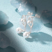 925 Silver Pearl Tassel Drop Earrings