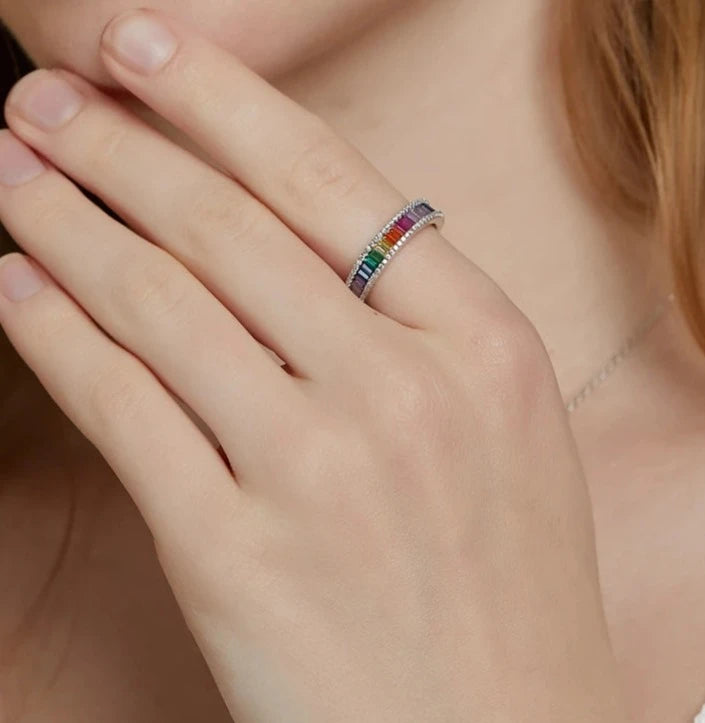925 Silver Rainbow Ring