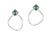 925 Silver Moss Agate Earrings