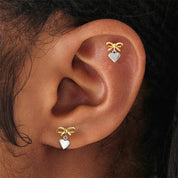 925 Sterling Silver Love Shaped Earrings