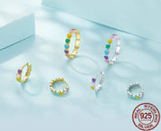 925 Sterling Silver Heart Earrings Ring Set