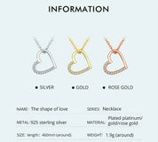 925 Sterling Silver love Pendant Necklace