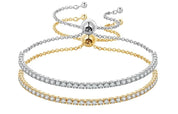 925 sterling silver 14K Gold plated CZ Classic Bracelet