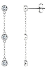 925 Silver 3MM 0.1CT Tassel Moissanite Diamond Earrings
