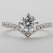 Elegant 925 Silver 1ct Moissanite Diamond Ring – 6.5mm Sparkle