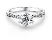 925 Silver 1ct 6.5mm Moissanite Diamond Ring: Elegant & Timeless