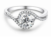Elegant 925 Silver 1ct Moissanite Diamond Ring for Timeless Beauty