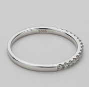 925 Silver 1.5mm Moissanite Diamond Ring