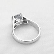 925 Silver 2ct 8mm Moissanite Diamond Ring