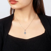 2Ct 8mm Moissanite Diamond Pendant Necklace