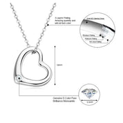 0.45Ct 2.3mm Heart Moissanite Diamond Pendant Necklace