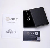 0.45Ct 2.3mm Heart Moissanite Diamond Pendant Necklace