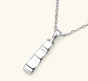 0.5mm 3 stone Moissanite Diamond Pendant Silver Necklace