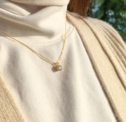 1Ct 6.5mm Moissanite Diamond Pendant Necklace