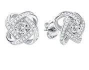 925 Silver Stud 4mm 0.3CT Moissanite Twist Earrings