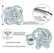 925 Silver Stud 4mm 0.3CT Moissanite Twist Earrings