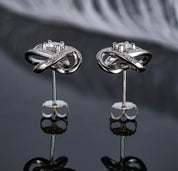 925 Silver Stud 4mm 0.3CT Moissanite Twist Earrings