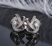925 Silver Stud 4mm 0.3CT Moissanite Twist Earrings