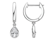 925 Silver Drop 4×6mm 0.5CT Moissanite Diamond Drop Earrings