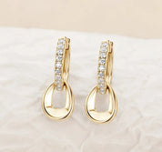 925 Silver 1.3mm 0.01CT Moissanite Drop Earrings