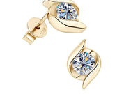 925 Silver Stud 5mm 0.5CT Moissanite Diamond Earrings