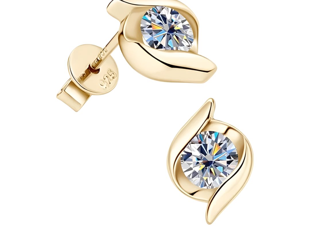 925 Silver Stud 5mm 0.5CT Moissanite Diamond Earrings