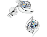 925 Silver Stud 5mm 0.5CT Moissanite Diamond Earrings