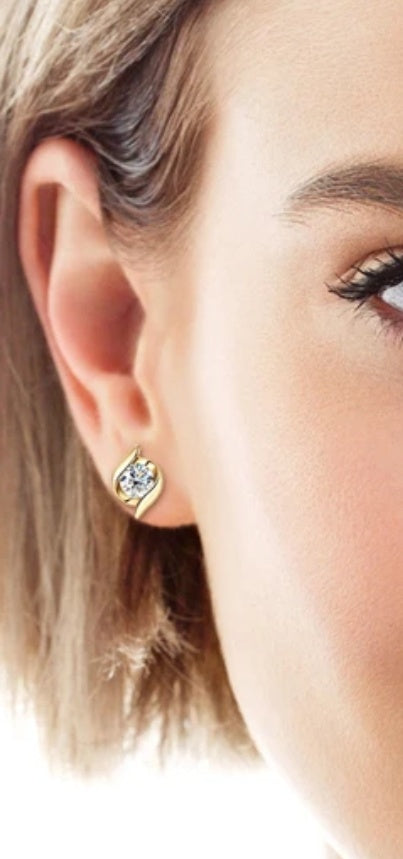 925 Silver Stud 5mm 0.5CT Moissanite Diamond Earrings