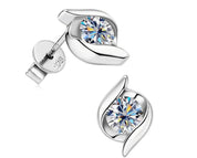 925 Silver Stud 5mm 0.5CT Moissanite Diamond Earrings