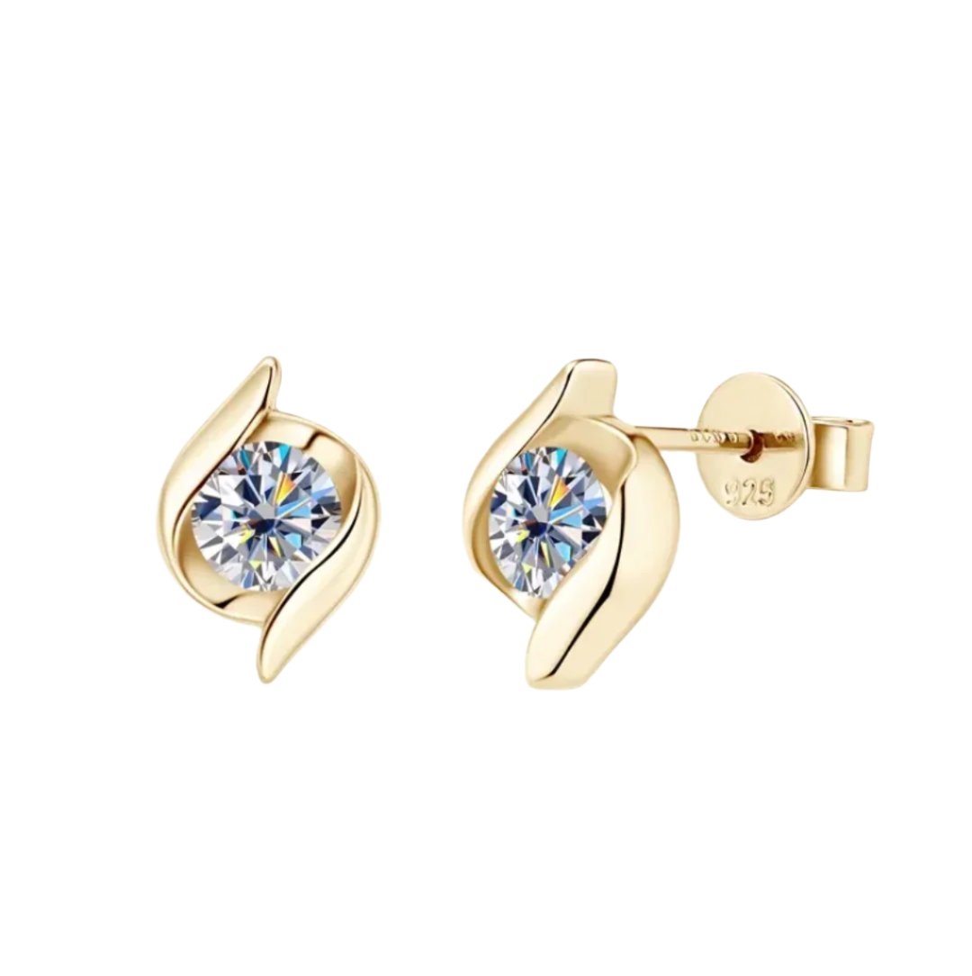 925 Silver Stud 5mm 0.5CT Moissanite Diamond Earrings