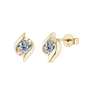 925 Silver Stud 5mm 0.5CT Moissanite Diamond Earrings
