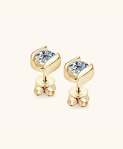 925 Silver Stud 5mm 0.5CT Moissanite Diamond Earrings