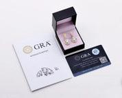 925 Silver 8MM 2CT Moissanite Drop Diamond Earrings