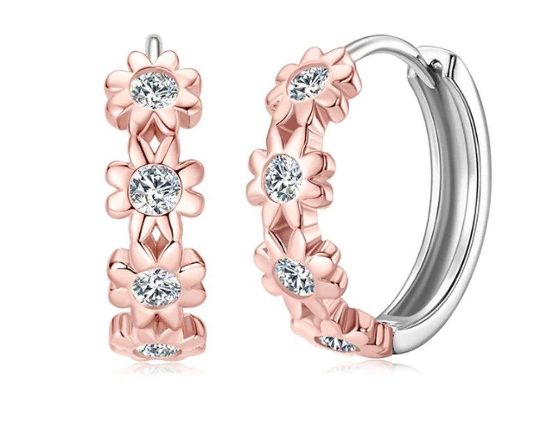 925 Silver 0.4ct 2.2mm Moissanite Drop Diamond Earrings
