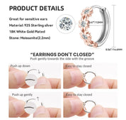 925 Silver 0.4ct 2.2mm Moissanite Drop Diamond Earrings