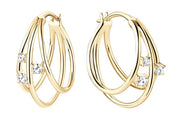 925 Silver Moissanite Split Hoop Diamond Earrings