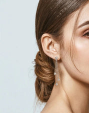 925 Silver 4MM 0.3CT Moissanite Diamond Tassel Earrings