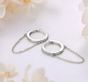 925 Silver 1.2mm 0.08CT Moissanite Daimond Drop Earrings