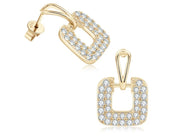 925 Silver 1.6mm 0.1CT Moissanite Drop Earrings