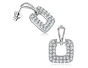 925 Silver 1.6mm 0.1CT Moissanite Drop Earrings