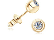 925 Silver 3.5mm 0.2CT Moissanite Diamond Stud Earrings