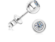 925 Silver 3.5mm 0.2CT Moissanite Diamond Stud Earrings