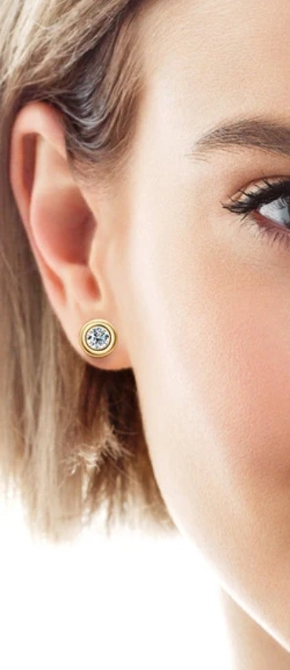 925 Silver 3.5mm 0.2CT Moissanite Diamond Stud Earrings