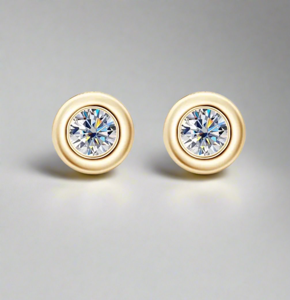 925 Silver 3.5mm 0.2CT Moissanite Diamond Stud Earrings