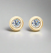 925 Silver 3.5mm 0.2CT Moissanite Diamond Stud Earrings