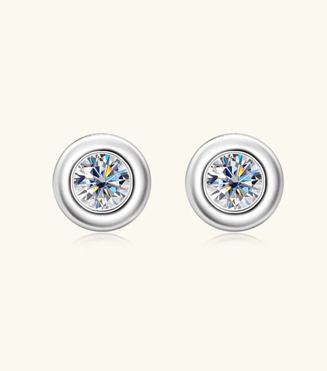 925 Silver 3.5mm 0.2CT Moissanite Diamond Stud Earrings