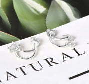 925 Silver 3mm 0.1CT Moissanite Climber Earrings