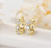 925 Silver 4mm 4.8CT Moissanite Diamond Hoop Earrings