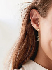 925 Silver 3mm 0.1CT Moissanite Chain Earrings