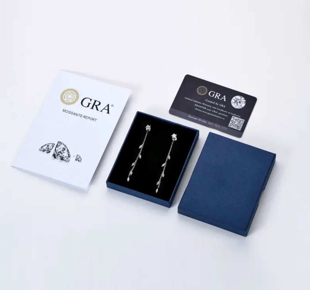 925 Silver 5mm 0.5CT Moissanite Diamond Earrings